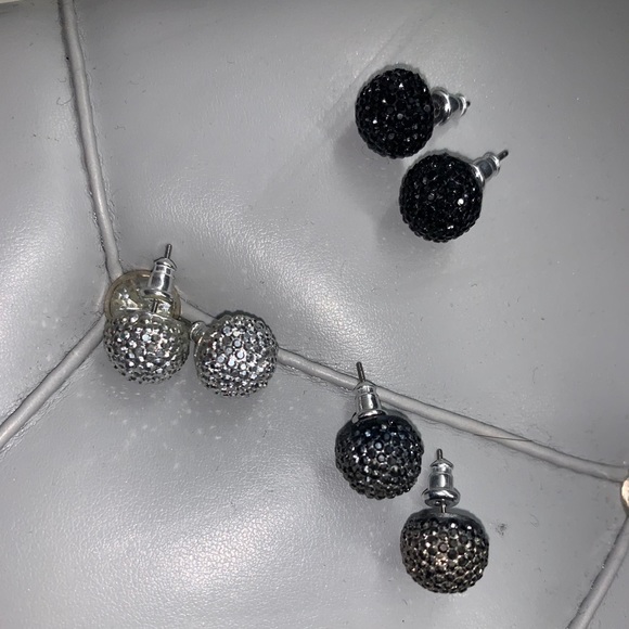 Rhinestone Earring Studs - Picture 2 of 2